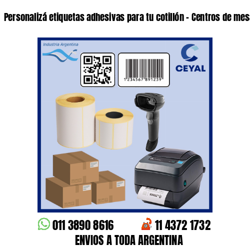 Personalizá etiquetas adhesivas para tu cotillón – Centros de mesa