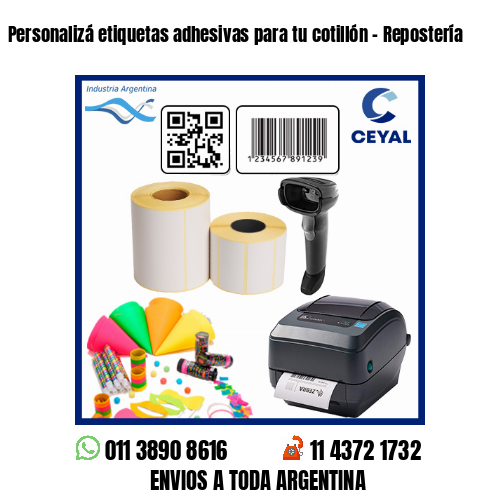 Personalizá etiquetas adhesivas para tu cotillón – Repostería