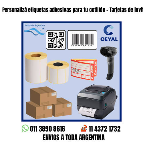 Personalizá etiquetas adhesivas para tu cotillón – Tarjetas de invitación