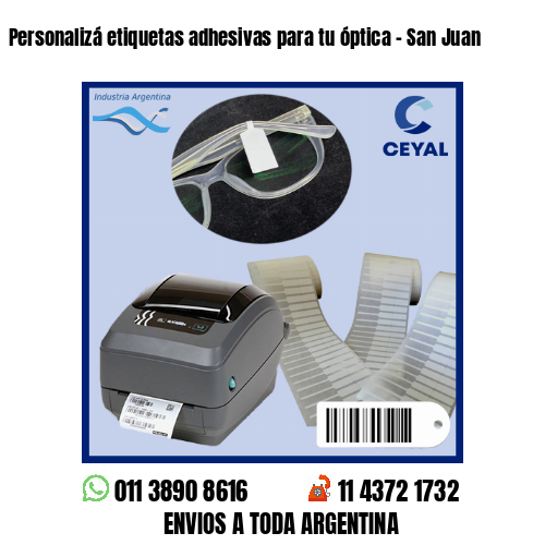 Personalizá etiquetas adhesivas para tu óptica – San Juan