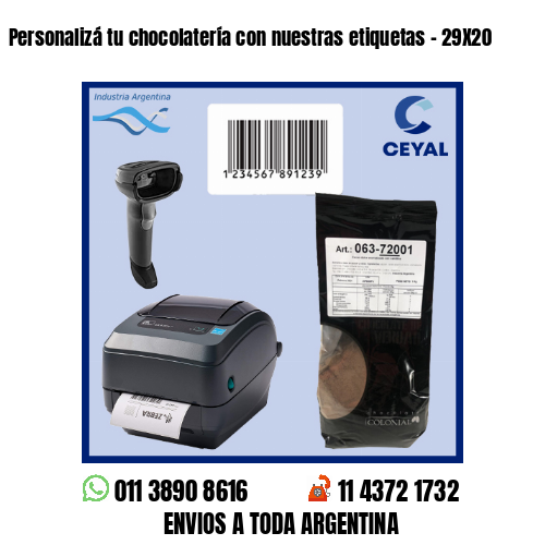 Personalizá tu chocolatería con nuestras etiquetas – 29X20