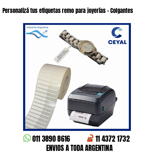 Personalizá tus etiquetas remo para joyerías – Colgantes