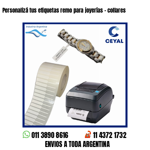 Personalizá tus etiquetas remo para joyerías – collares
