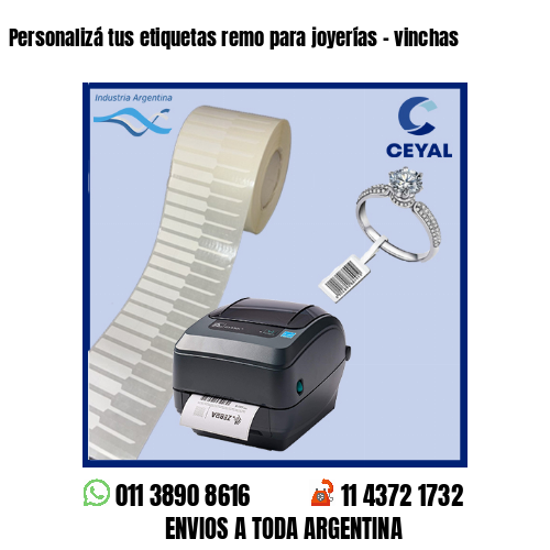 Personalizá tus etiquetas remo para joyerías – vinchas
