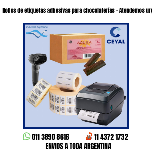 Rollos de etiquetas adhesivas para chocolaterías – Atendemos urgencias!