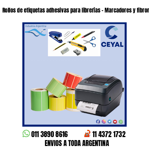 Rollos de etiquetas adhesivas para librerías – Marcadores y fibrones