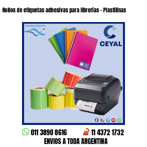 Rollos de etiquetas adhesivas para librerías – Plastilinas
