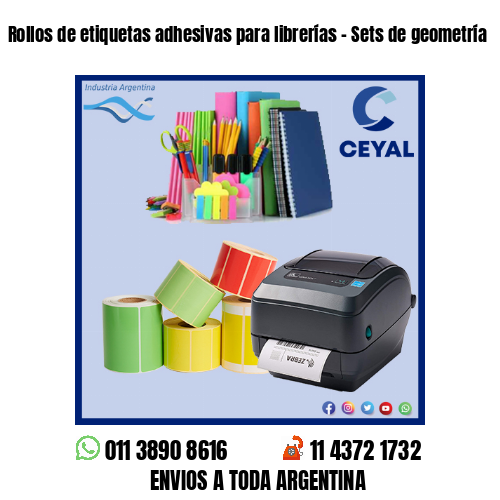 Rollos de etiquetas adhesivas para librerías – Sets de geometría