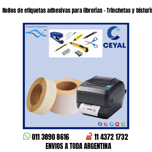 Rollos de etiquetas adhesivas para librerías – Trinchetas y bisturís
