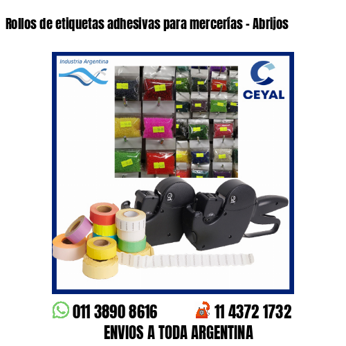 Rollos de etiquetas adhesivas para mercerías – Abrijos