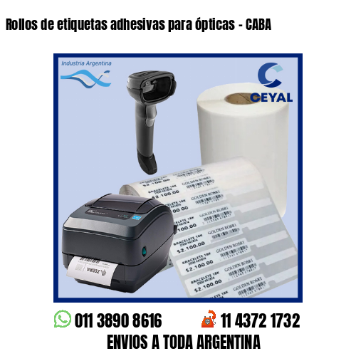 Rollos de etiquetas adhesivas para ópticas - CABA