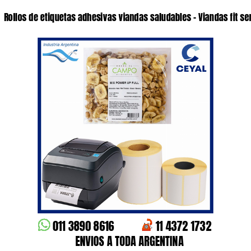 Rollos de etiquetas adhesivas viandas saludables – Viandas fit semanales
