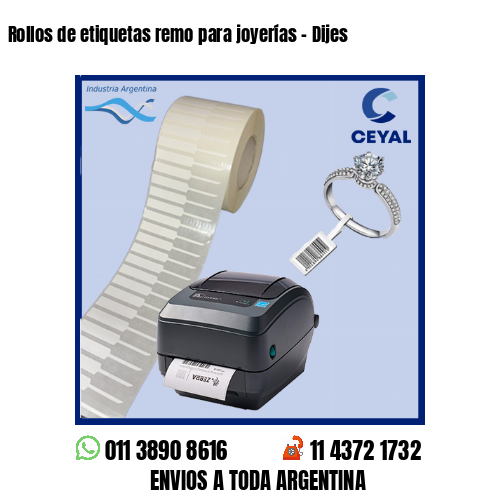 Rollos de etiquetas remo para joyerías – Dijes