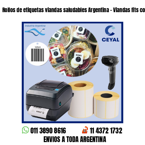 Rollos de etiquetas viandas saludables Argentina – Viandas fits congeladas