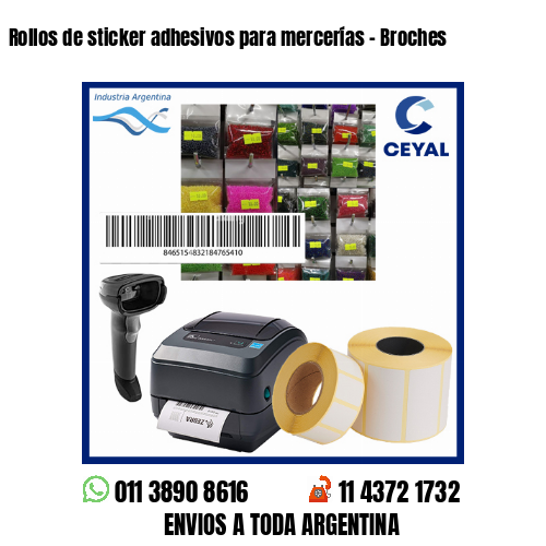 Rollos de sticker adhesivos para mercerías – Broches