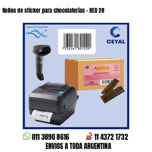 Rollos de sticker para chocolaterías – RED 28
