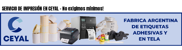 SERVICIO DE IMPRESIÓN EN CEYAL - No exigimos mínimos!