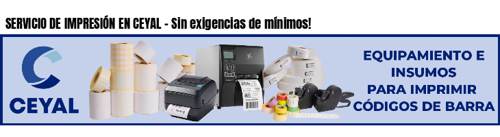 SERVICIO DE IMPRESIÓN EN CEYAL - Sin exigencias de mínimos!