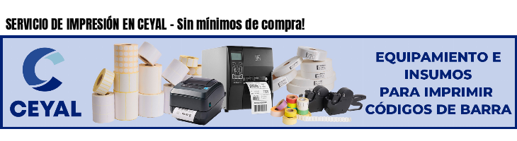 SERVICIO DE IMPRESIÓN EN CEYAL - Sin mínimos de compra!