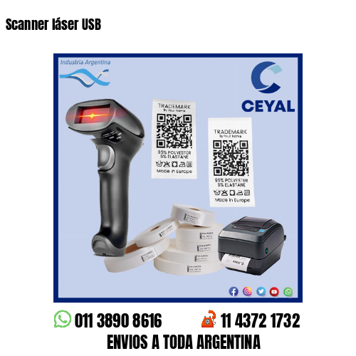 Scanner láser USB