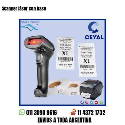 Scanner láser con base