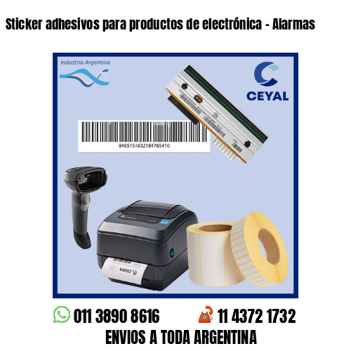 Sticker adhesivos para productos de electrónica – Alarmas