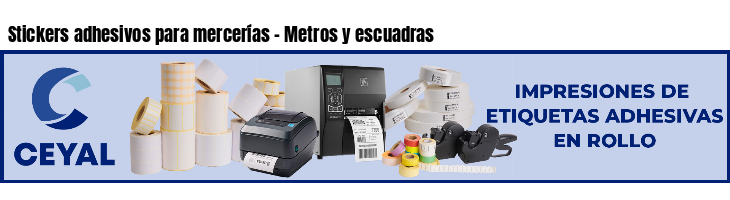 Stickers adhesivos para mercerías - Metros y escuadras