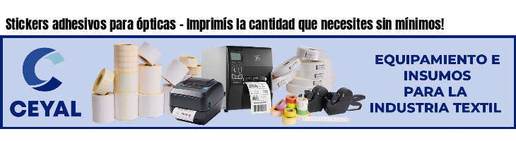 Stickers adhesivos para ópticas - Imprimís la cantidad que necesites sin mínimos!
