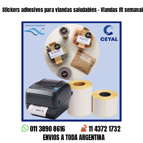 Stickers adhesivos para viandas saludables – Viandas fit semanales