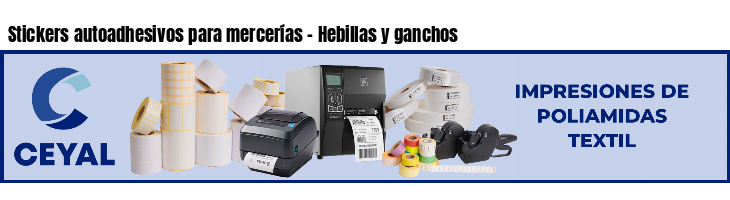 Stickers autoadhesivos para mercerías - Hebillas y ganchos