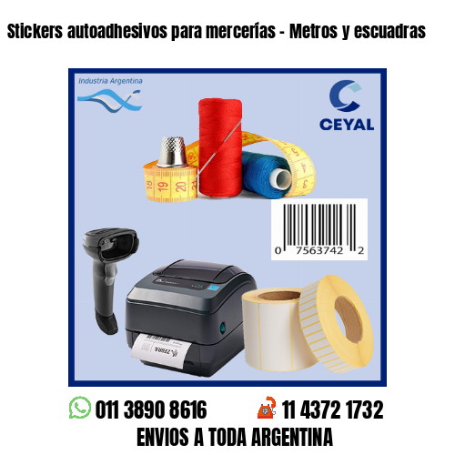 Stickers autoadhesivos para mercerías – Metros y escuadras