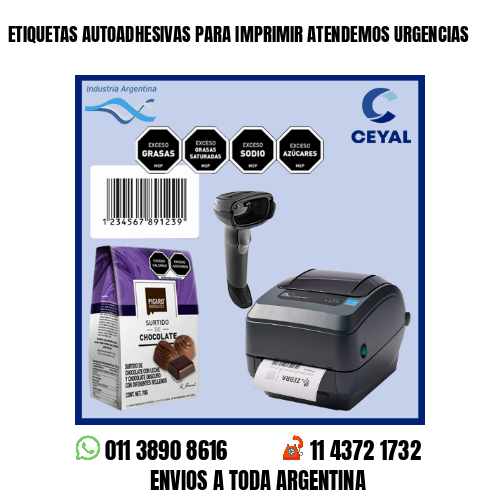 ETIQUETAS AUTOADHESIVAS PARA IMPRIMIR ATENDEMOS URGENCIAS