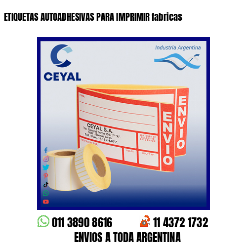 ETIQUETAS AUTOADHESIVAS PARA IMPRIMIR fabricas