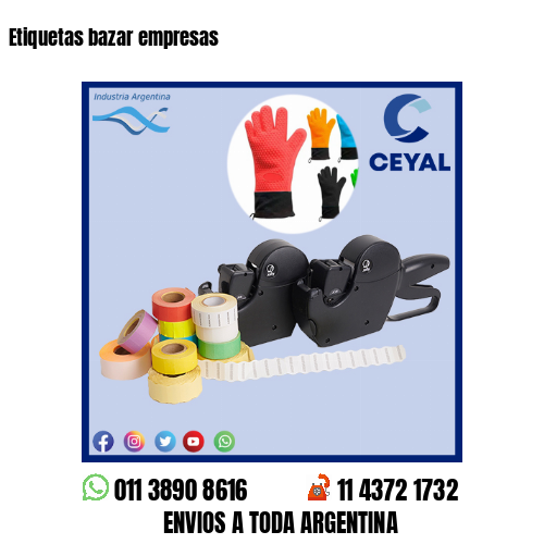 Etiquetas bazar empresas