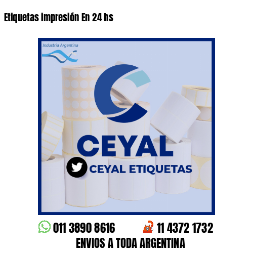 Etiquetas impresión En 24 hs