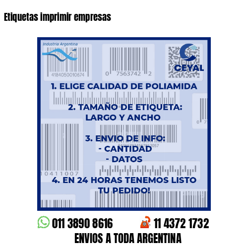 Etiquetas imprimir empresas