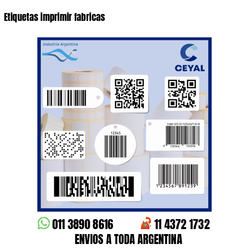Etiquetas imprimir fabricas