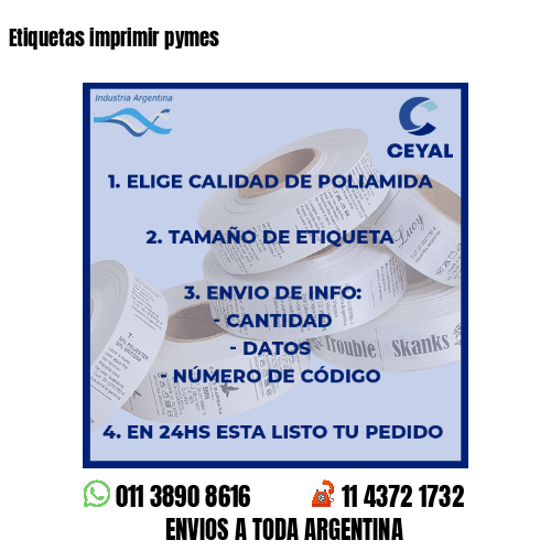 Etiquetas imprimir pymes