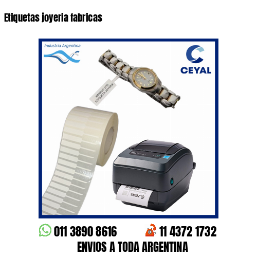 Etiquetas joyeria fabricas 