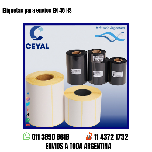 Etiquetas para envios EN 48 HS