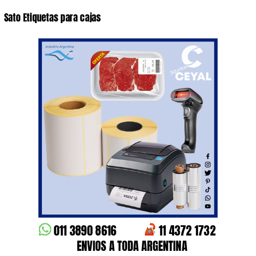 Sato Etiquetas para cajas