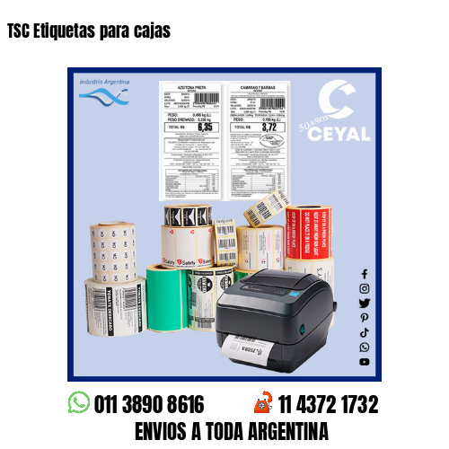 TSC Etiquetas para cajas