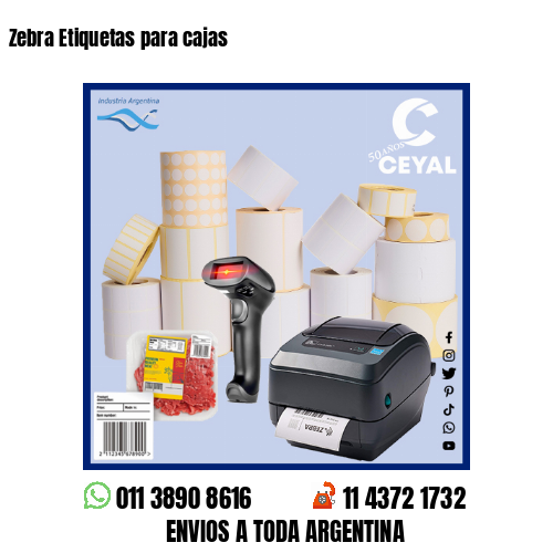 Zebra Etiquetas para cajas