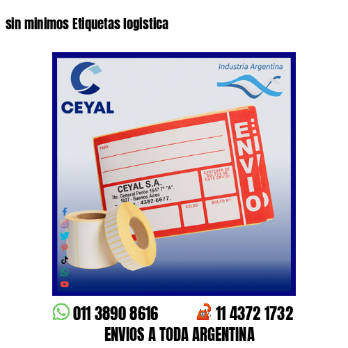 sin minimos Etiquetas logistica