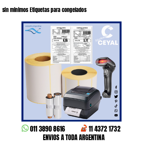 sin minimos Etiquetas para congelados