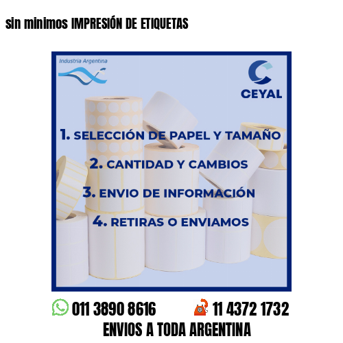 sin minimos IMPRESIÓN DE ETIQUETAS