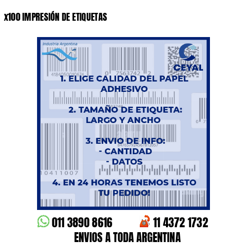 x100 IMPRESIÓN DE ETIQUETAS