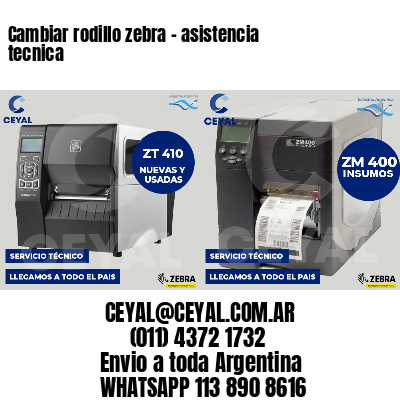 Cambiar rodillo zebra - asistencia tecnica