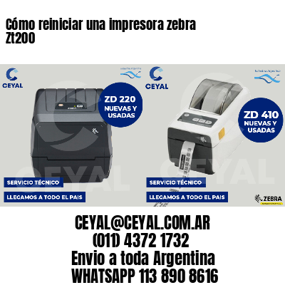 Cómo reiniciar una impresora zebra Zt200