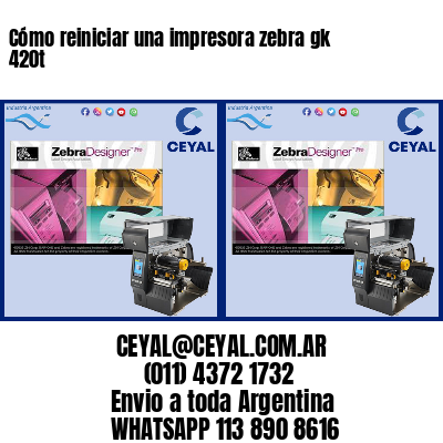 Cómo reiniciar una impresora zebra gk 420t